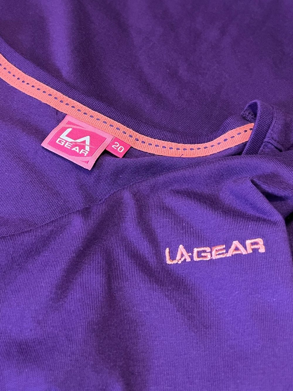 Vintage LA Gear Women's Purple T Shirt  Top